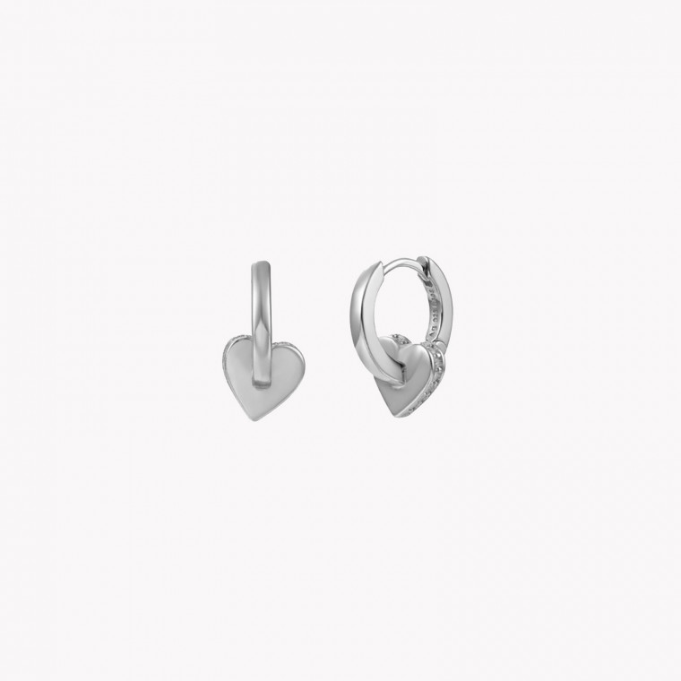 Heart gold plated hoops GB