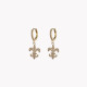 Boucles d&#039;oreilles plaqué or fleur de lys GB