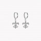 Boucles d&#039;oreilles plaqué or fleur de lys GB