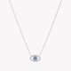 Necklace in steel blue eye GB