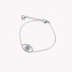 Bracelet in steel and zirconies blue eye GB