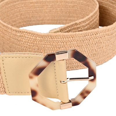 Basic raffia belt with turtle buckle GB