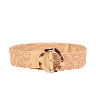 Basic raffia belt with turtle buckle GB