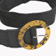 Simple raffia belt with with turtle buckle GB