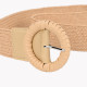 Basic raffia belt with turtle buckle GB