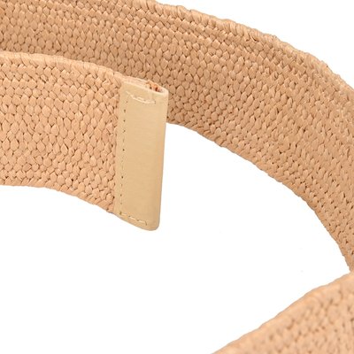 Raffia belt with interlaced buckle GB