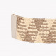 Pattern raffia belt with and turtle buckle GB