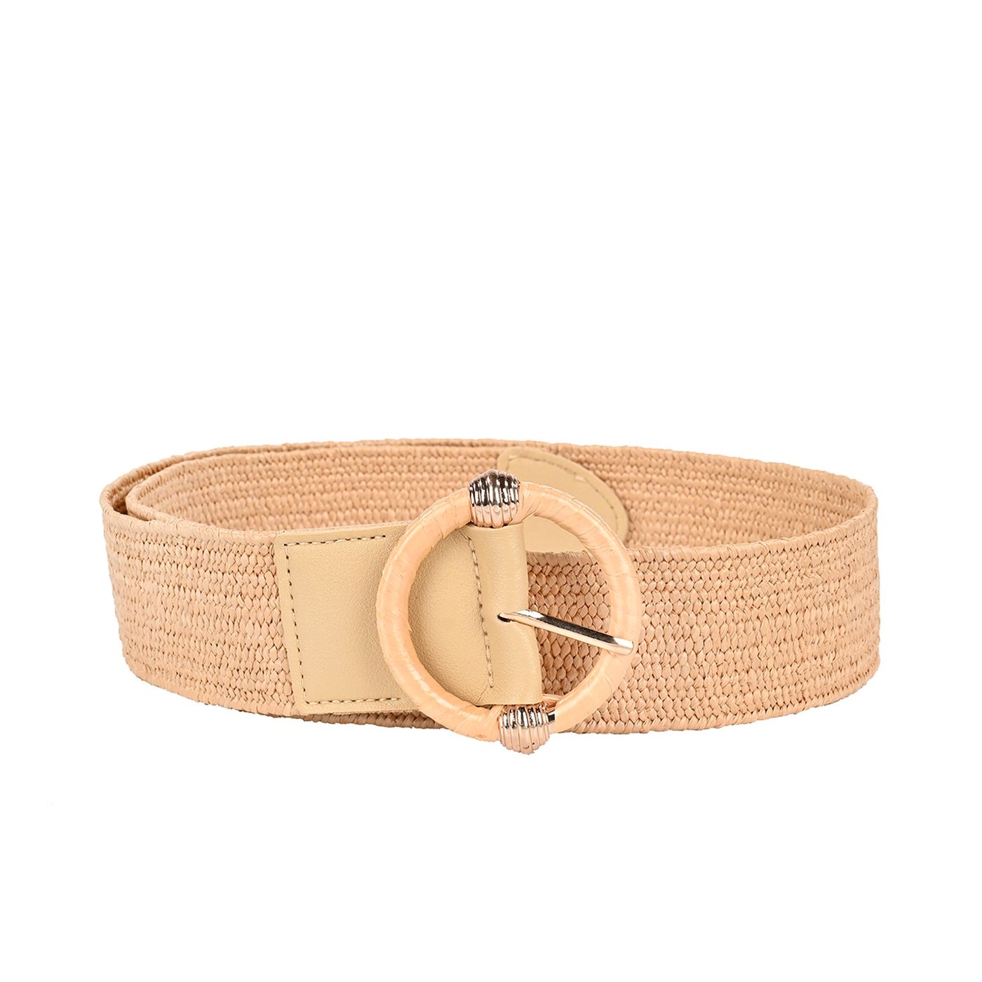 Raffia belt with gold detail GB