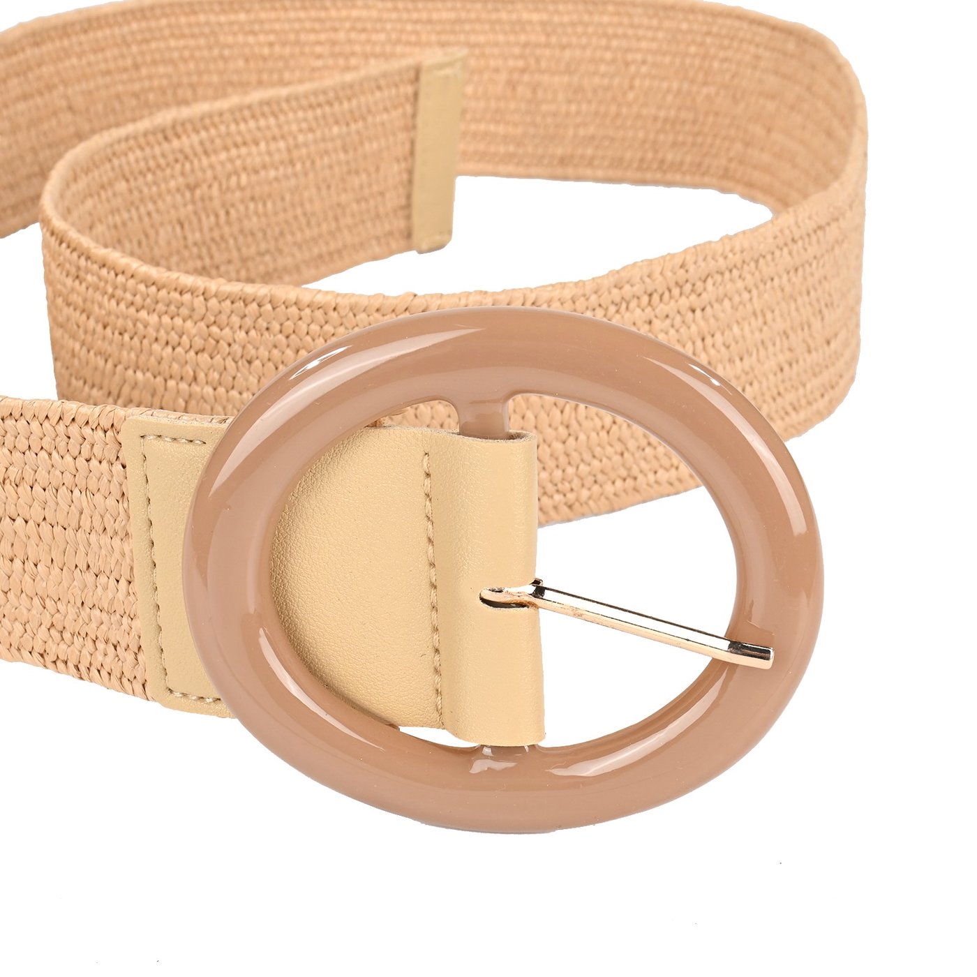 Raffia belt with oval buckle GB