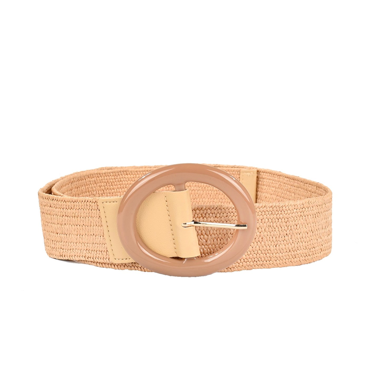 Raffia belt with oval buckle GB