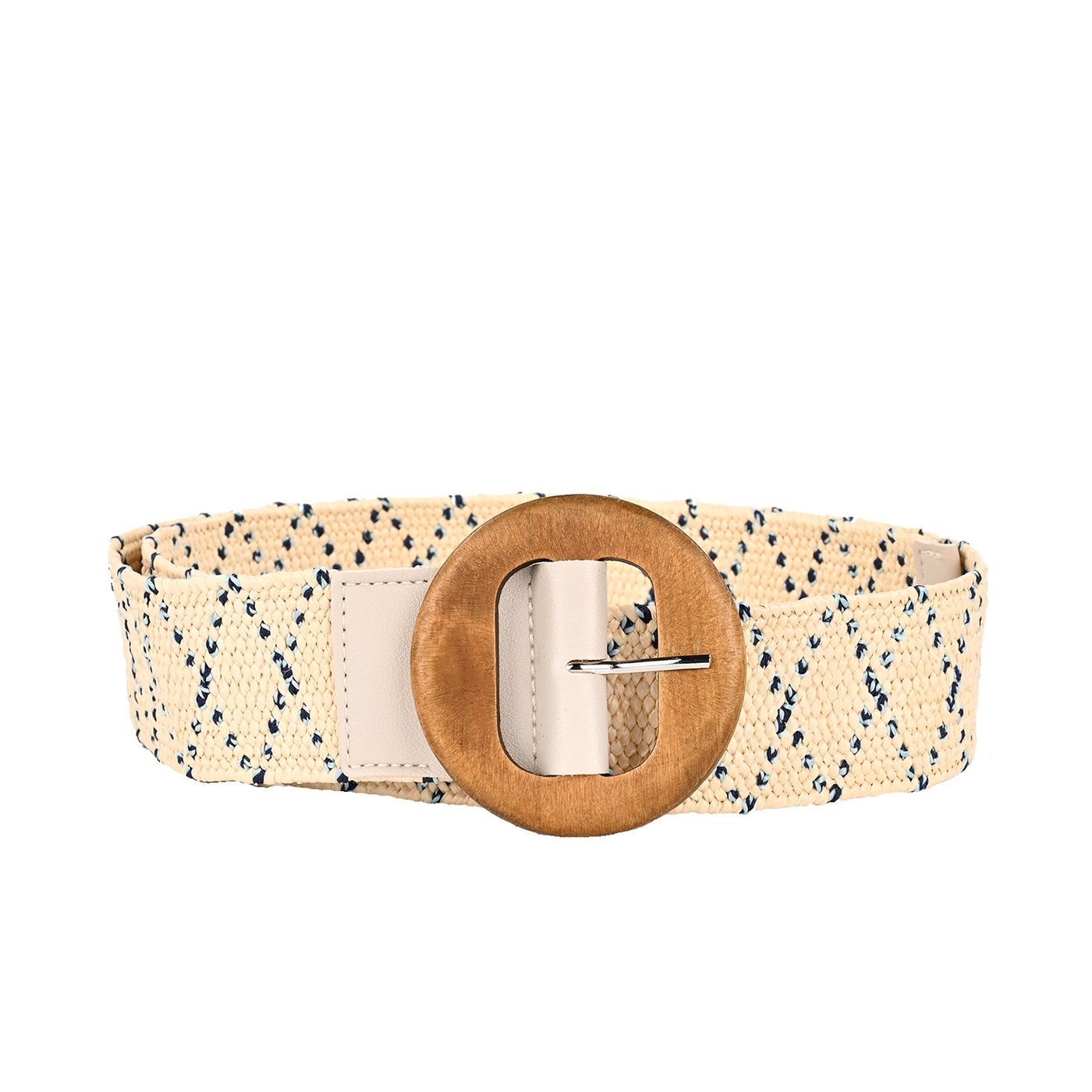 Raffia belt with colored standard buckle GB