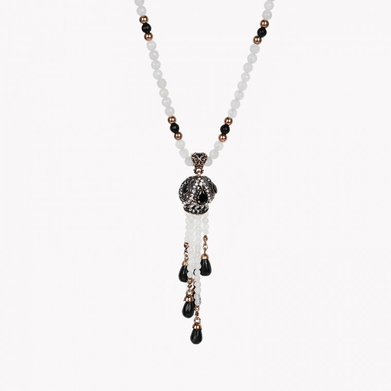 Agate beads necklace with stones GB