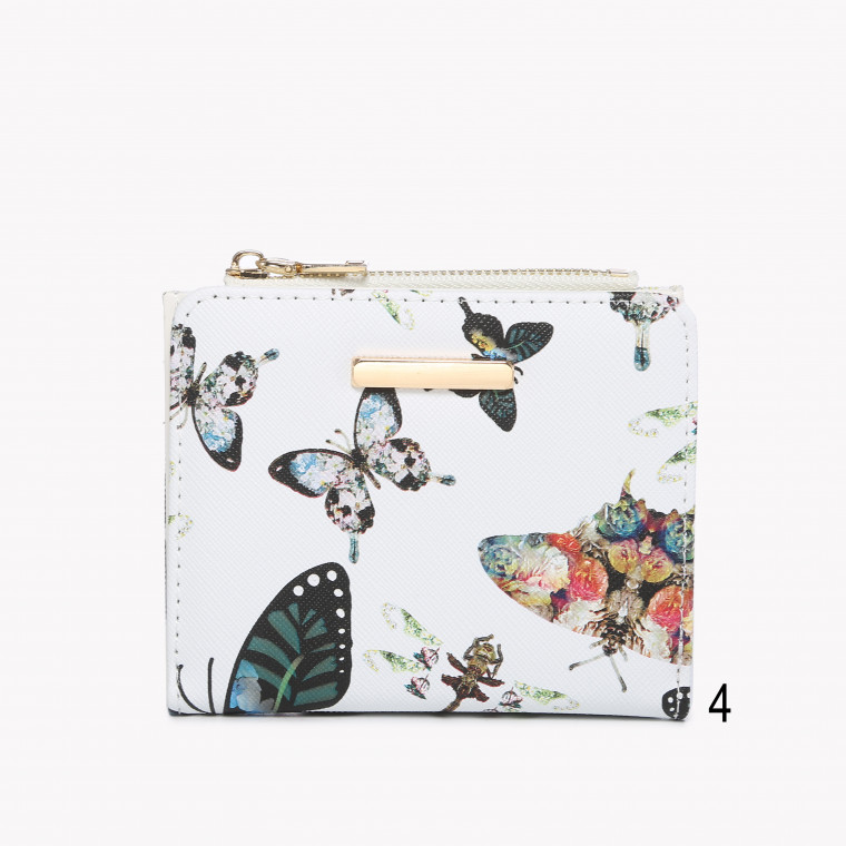 Small wallet with floral print GB