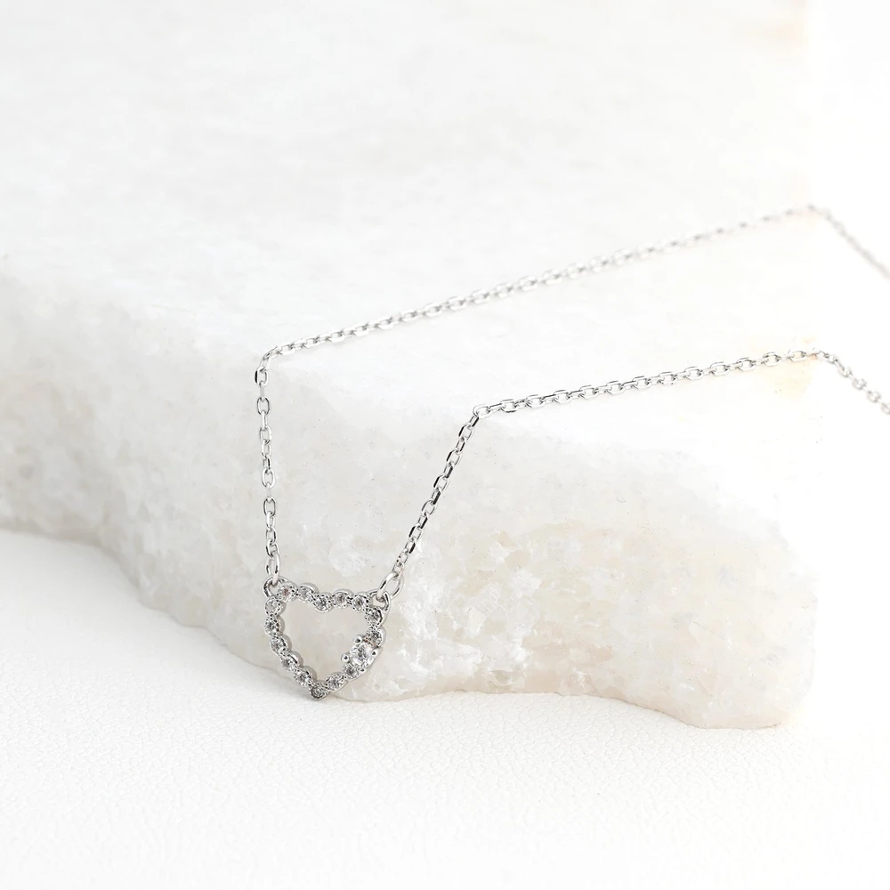 Collana S925 cuore con la pietra GB