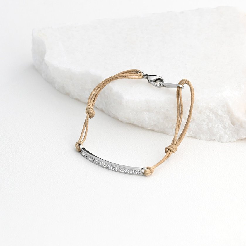 Pulseira elástica com brilhantes GB