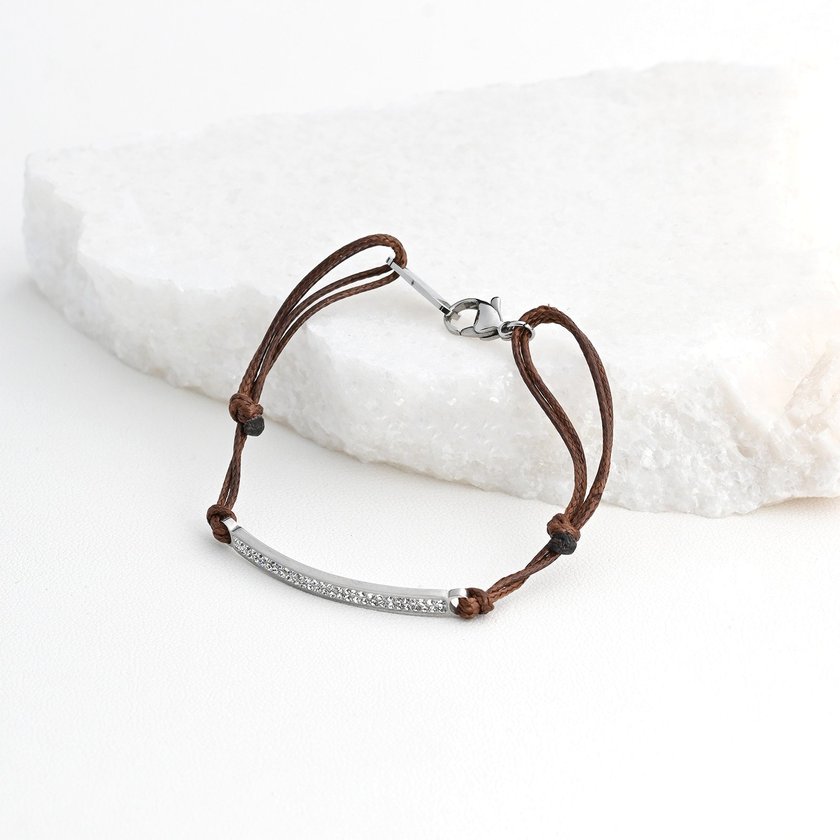 Pulseira elástica com brilhantes GB