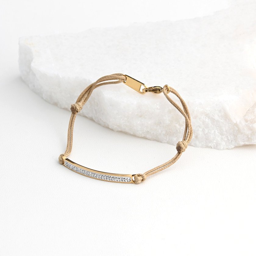 Pulseira elástica com brilhantes GB