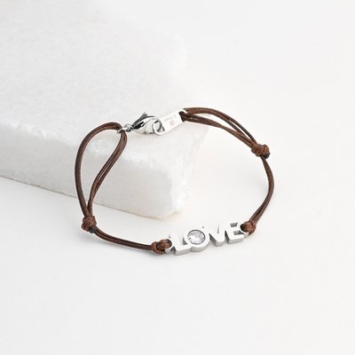 Bracciale elastico in acciaio love GB