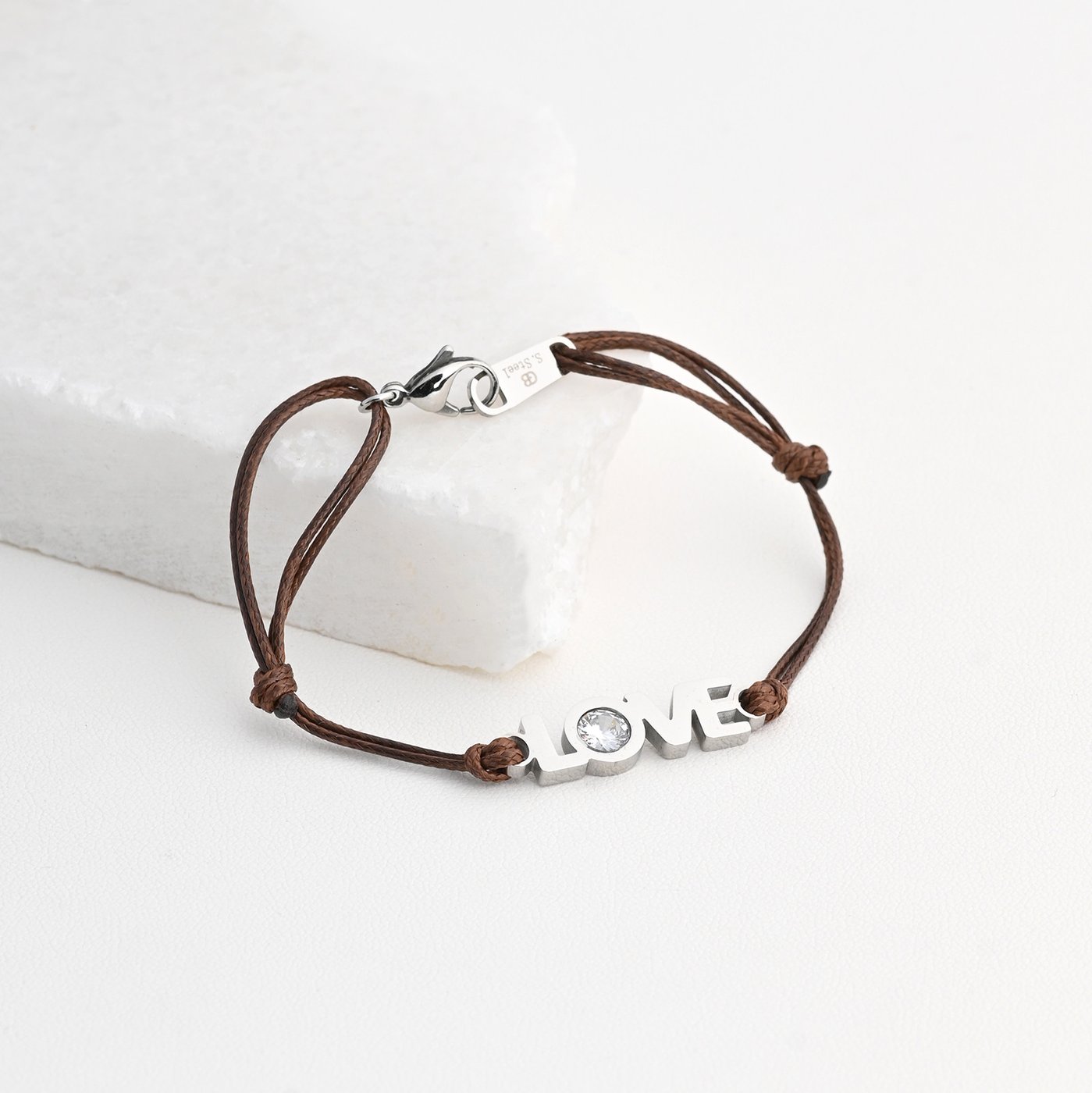 Elastic bracelet steel love GB