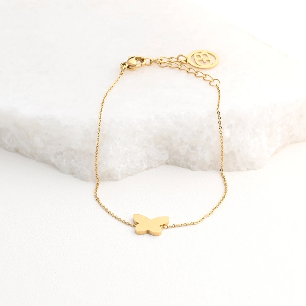Pulsera de acero mariposa GB