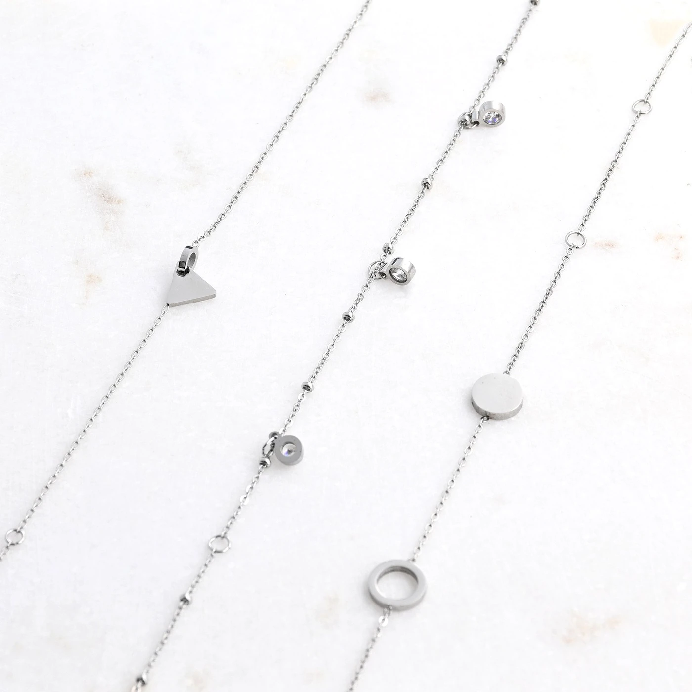 Pulseiras de pé aço básico GB