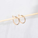 Gold plated hoops colorful GB