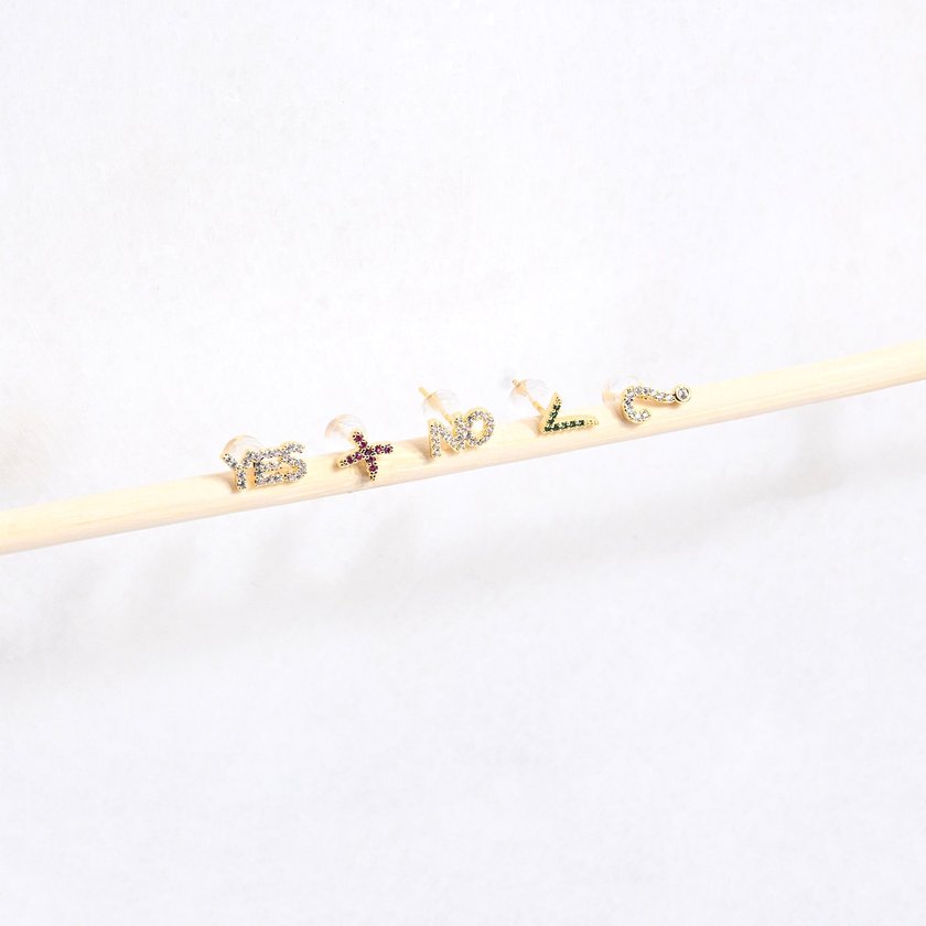 Ensemble boucles d'oreilles plaqué or yes GB