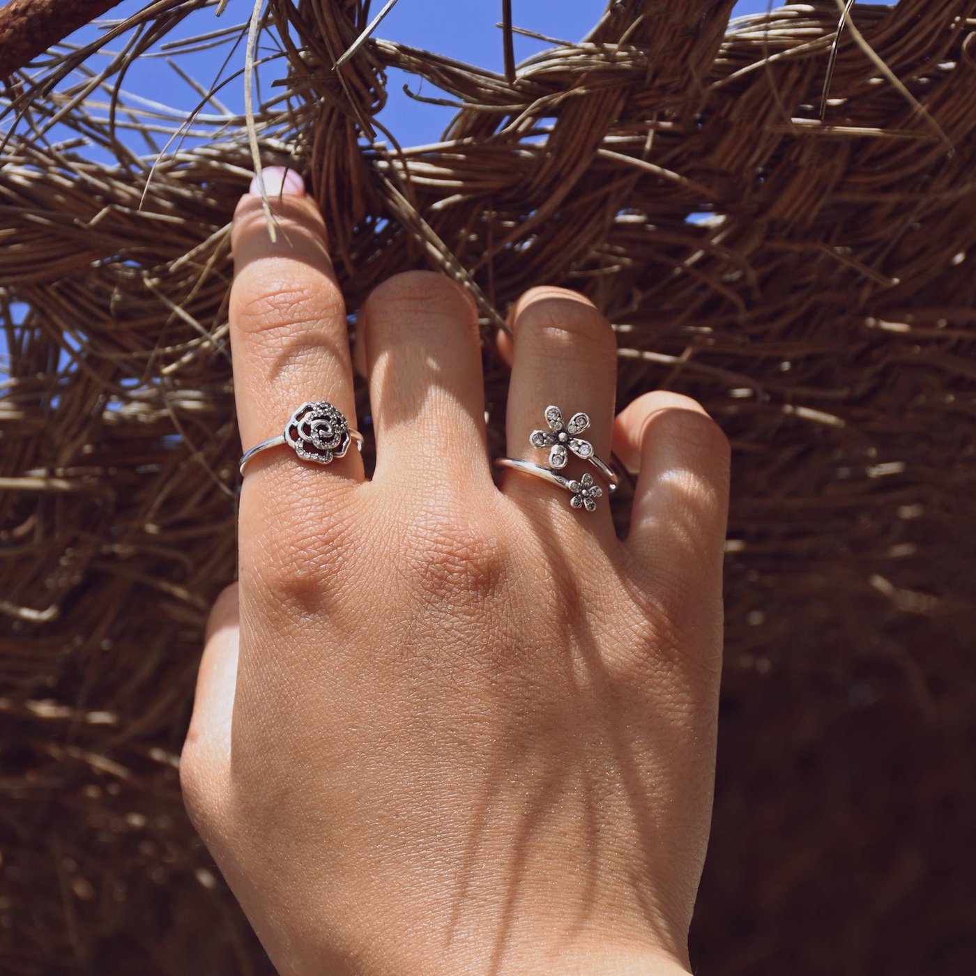 Anillo Luxury con dos flores