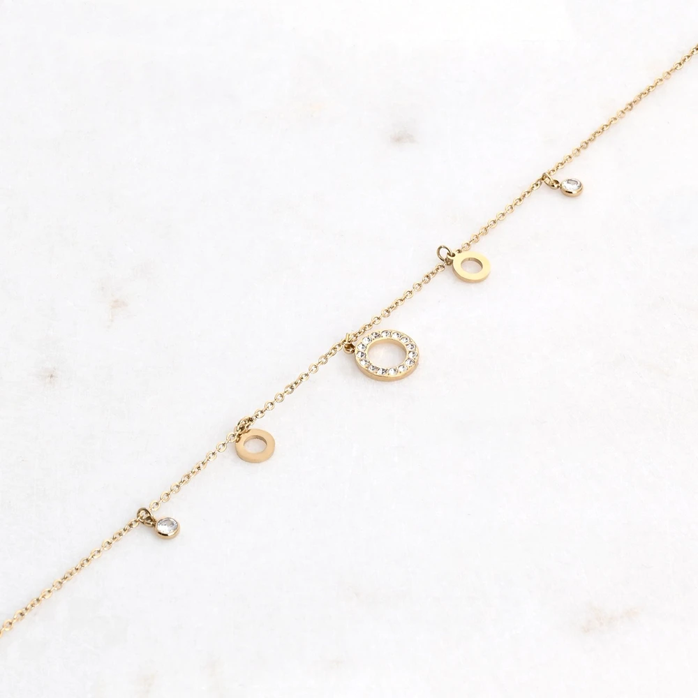 Bracciale piede acciaio cerchi GB