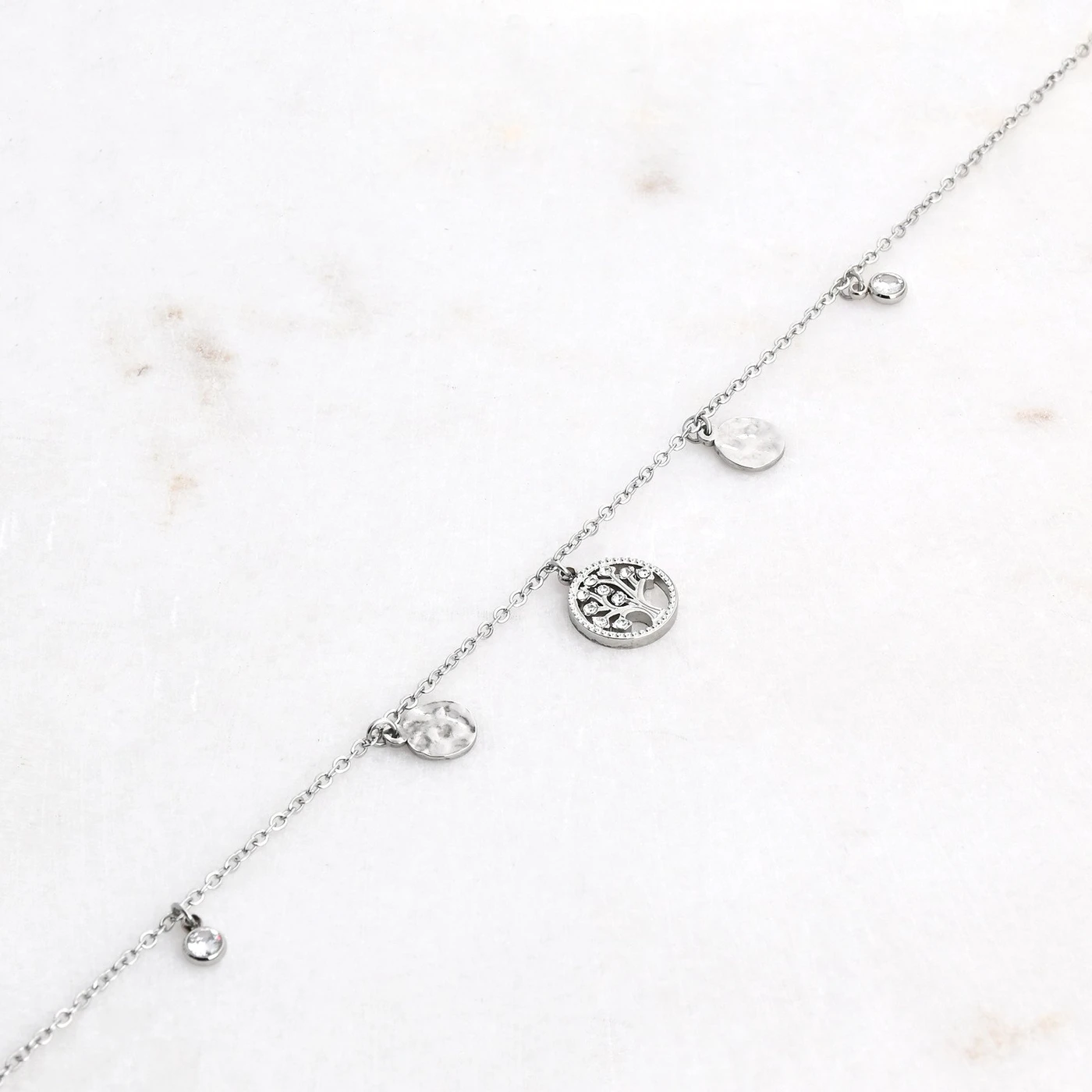 Pulseira de pé aço árvore da vida GB