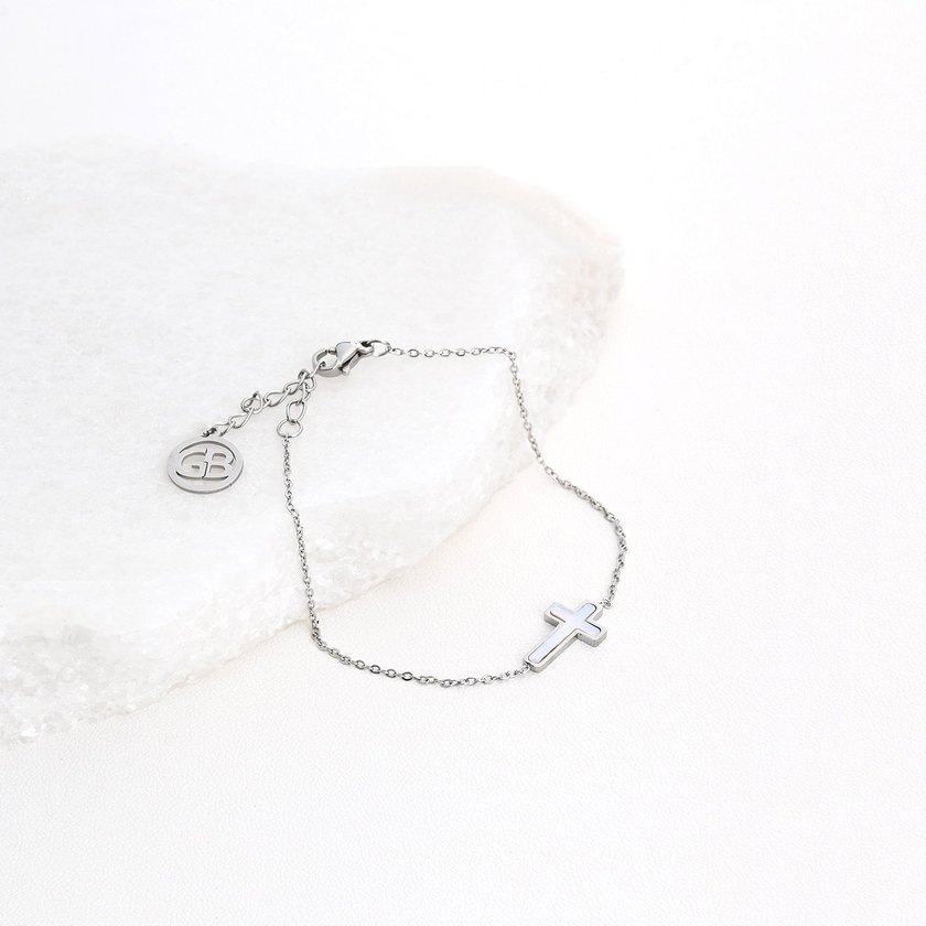 Pulseira em aço básica cruz GB