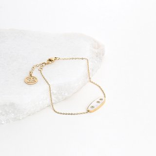 Bracelet en acier trois brillantes GB