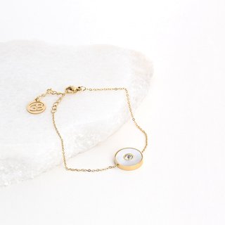 Pulseira em aço com brilhante GB