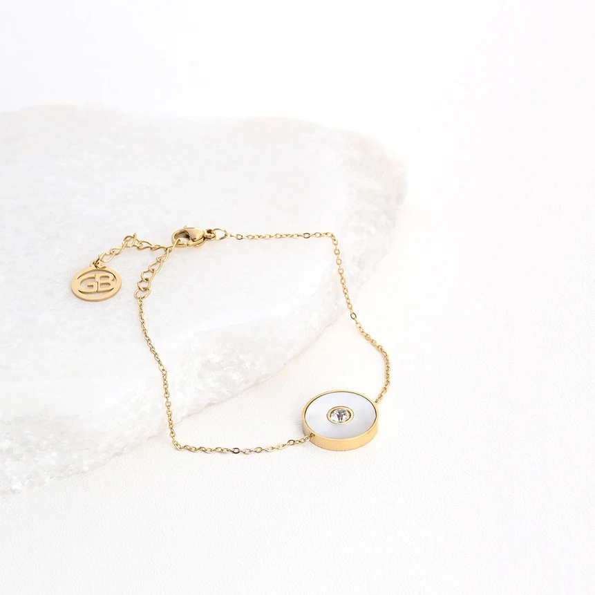 Bracelet en acier avec brillant GB