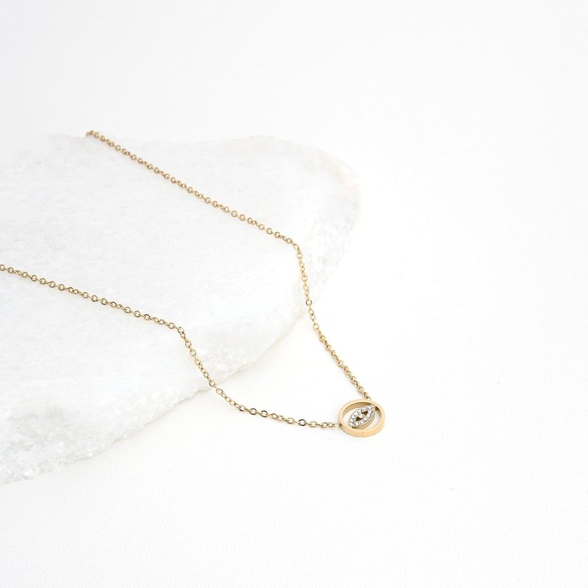 Collar en acero con ojo GB