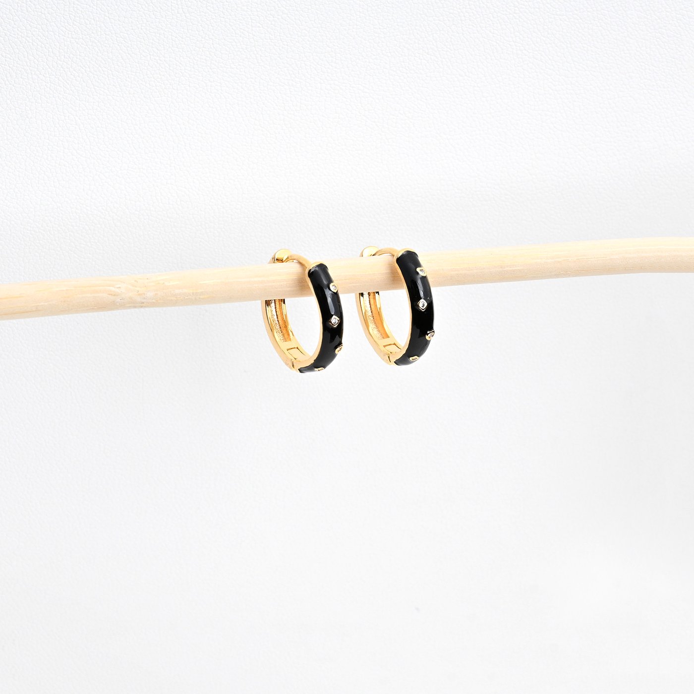 Gold plated hoops with brilliants GB