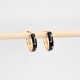 Gold plated hoops with black brilliants GB