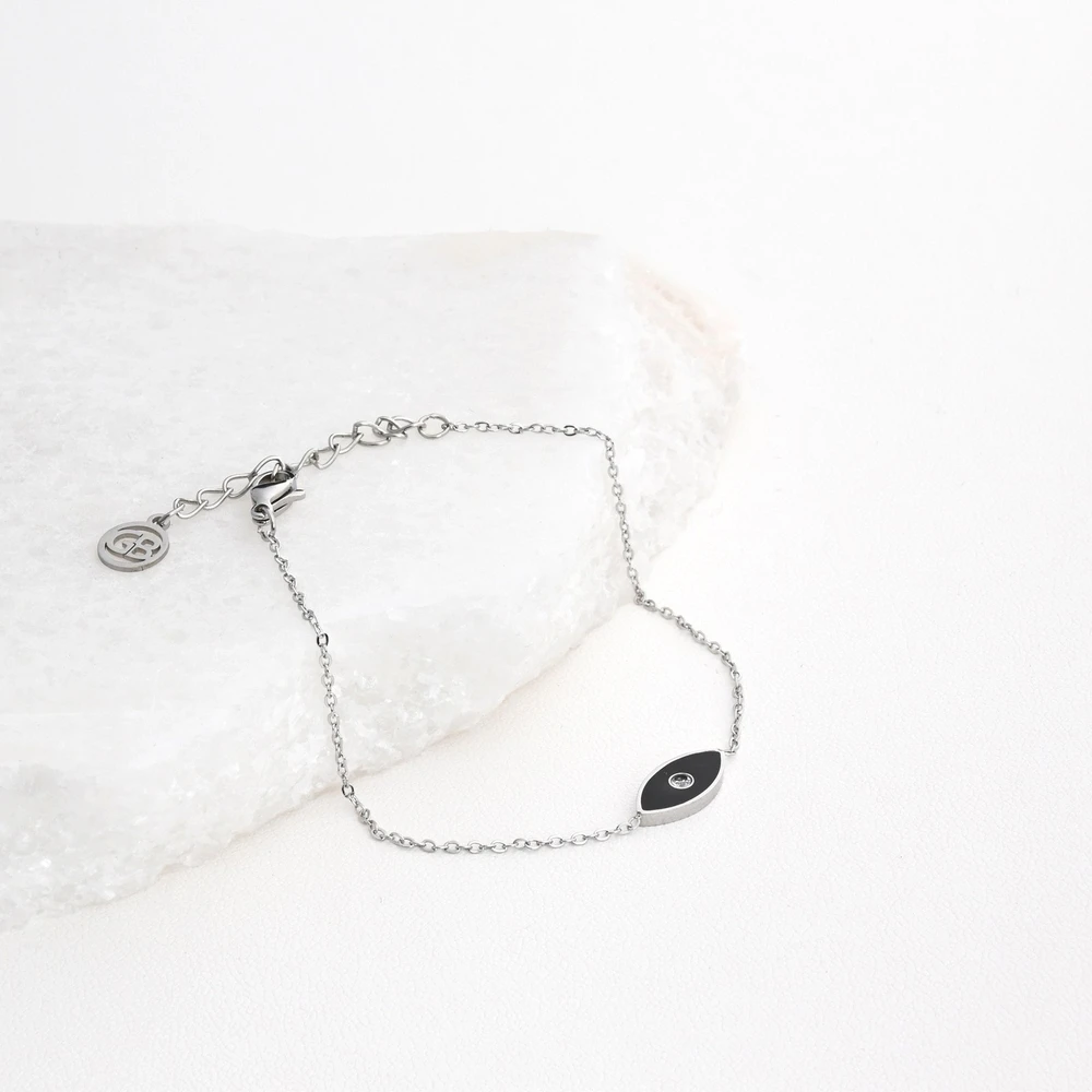 Bracelet en acier œil noir GB
