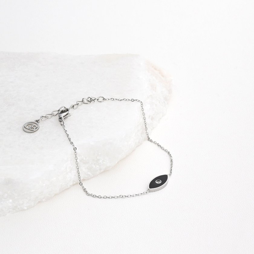 Pulseira em aço olho preto GB