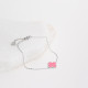 Steel bracelet clover pink GB