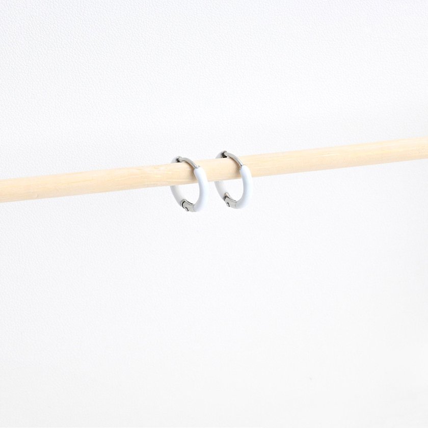 Aros en acero finos blanco GB