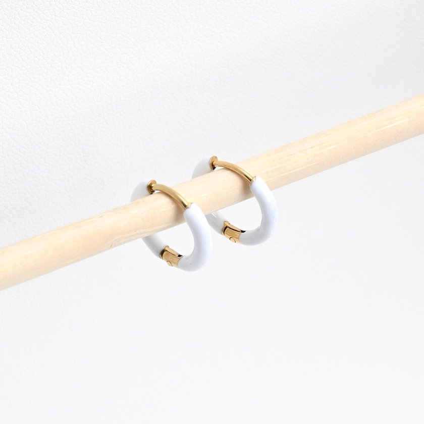 Aros en acero finos blanco GB