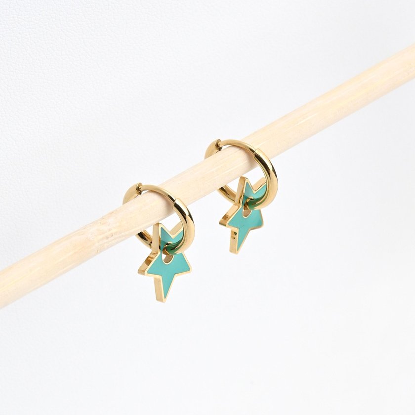 Aros en acero estrella verde GB 