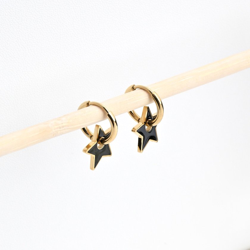 Aros en acero estrella negro GB 