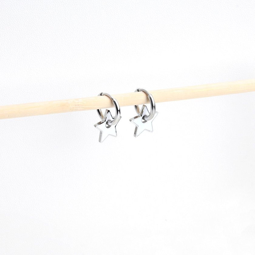 Thin steel hoops star white GB