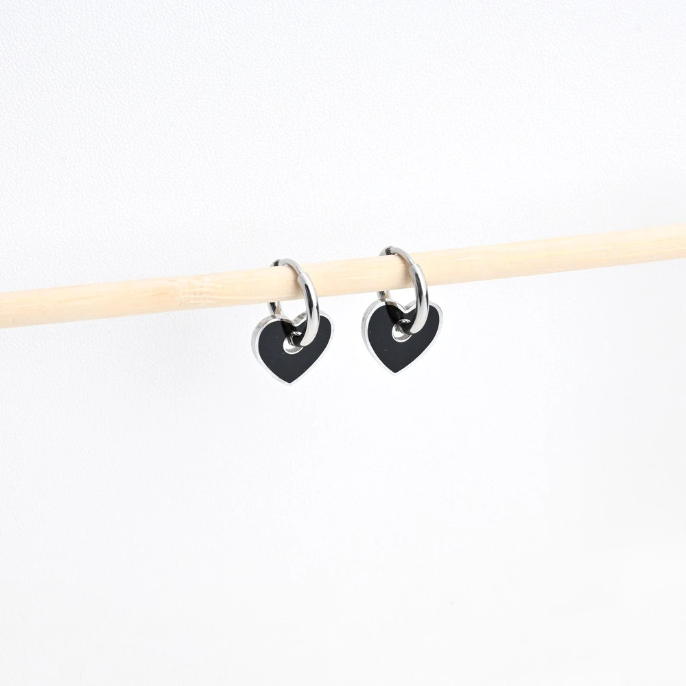 Steel hoops heart black GB