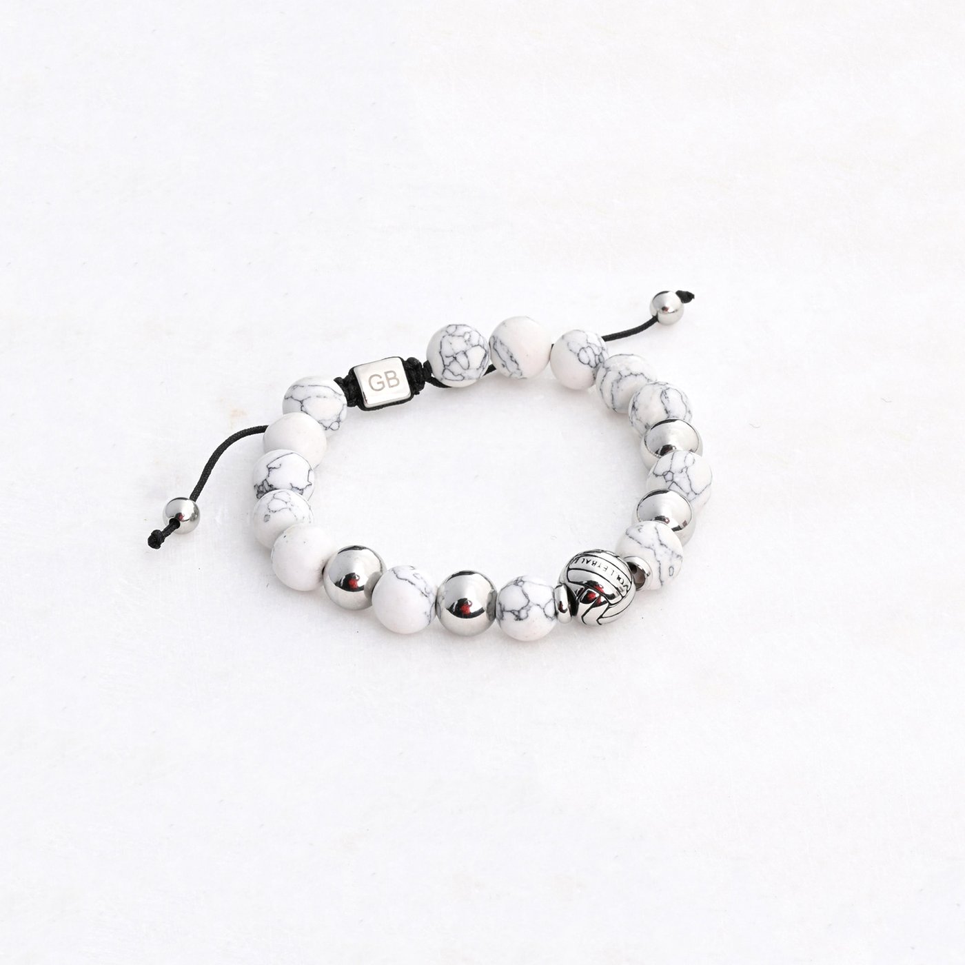 Bracelet homme élastique blanche volley-ball GB