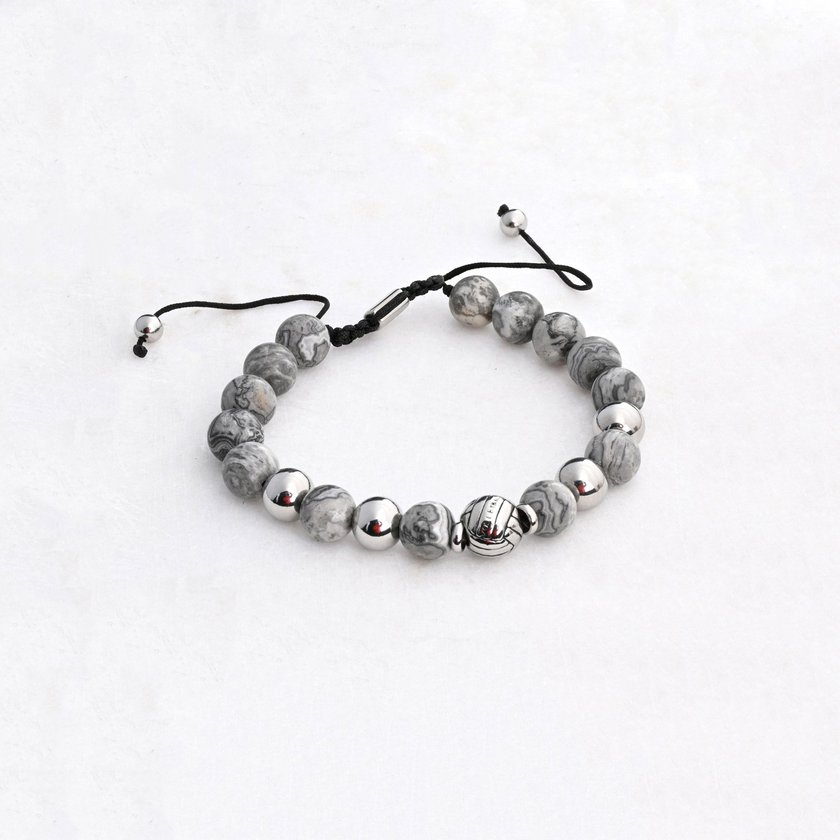 Pulsera hombre elástica piedra tierra vóleibol GB