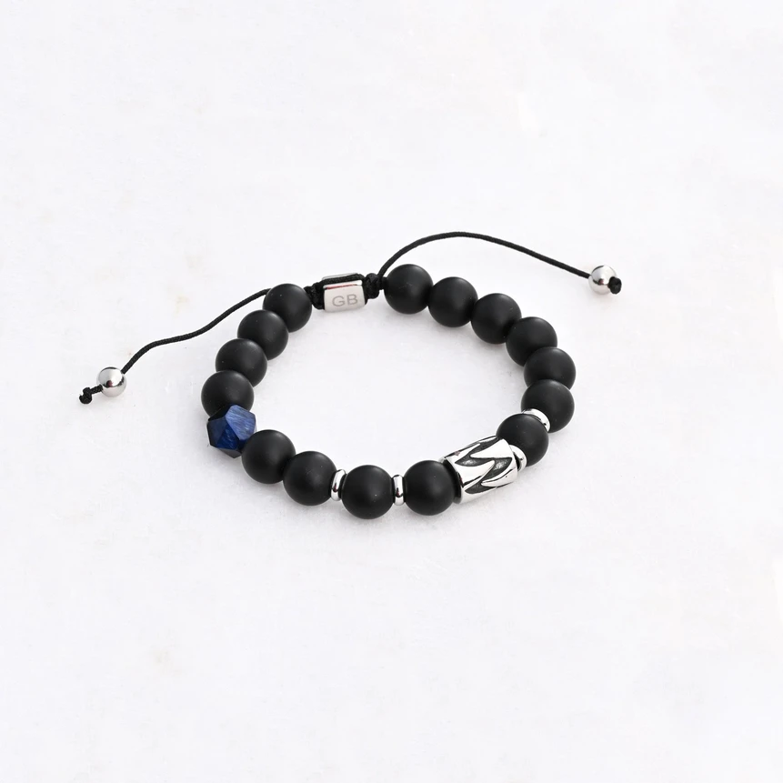 Bracelet homme élastique avec des pierres GB