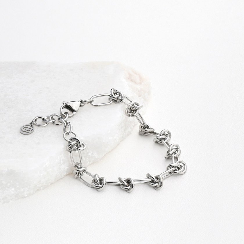 Pulseira em aço com nó GB